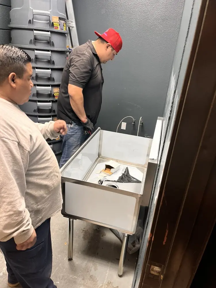 Commercial plumbing and sink installation in Westlake
